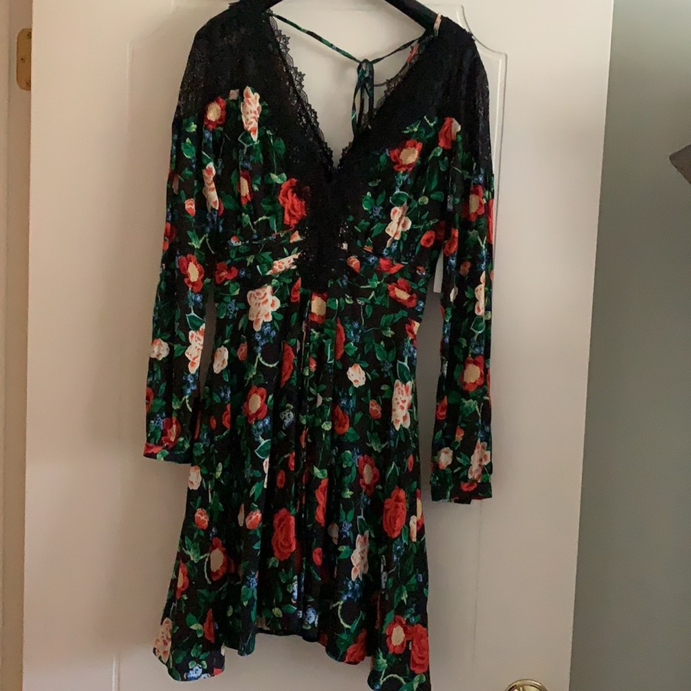 By Anthropologie Lacy V-Neck Mini Dress